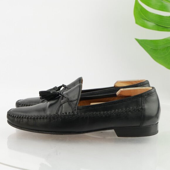 Johnston Murphy Mens Loafer Size 10 M Black Calfskin Leather Tasseled Dress Shoe main image 5